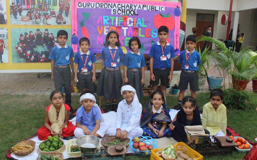 Artificial Vegetable Market activity was organised at Guru Dronacharya Public School